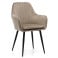 Produkt: Krzesło tapicerowane pikowane z poduszką EMILIA ciemnobeżowa
