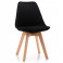 Produkt: Krzesło skandynawskie z poduszką DUBLIN czarny welur
