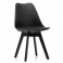 Produkt: Krzesło skandynawskie z poduszką DUBLIN czarny nogi czarne