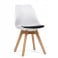 Produkt: Krzesło skandynawskie z poduszką DUBLIN biało czarny