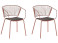 Produkt: Zestaw 2 krzeseł do jadalni miedziany RIGBY