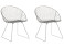 Produkt: Zestaw 2 krzeseł do jadalni srebrny AURORA