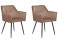 Produkt: Zestaw 2 krzeseł do jadalni welurowy brązowy JASMIN