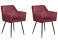 Produkt: Zestaw 2 krzeseł do jadalni welurowy burgundowy JASMIN