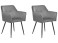 Produkt: Zestaw 2 krzeseł do jadalni welurowy ciemnoszary JASMIN
