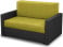 Produkt: Sofa amerykanka rozkładana Tedi 1 Czarna/Zielona