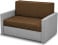 Produkt: Sofa amerykanka rozkładana Tedi 1 Szara/Brązowa
