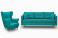 Produkt: Zestaw skandynawski sofa i fotel Lahti/Denver Turkusowy