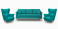 Produkt: Zestaw skandynawski sofa 2 fotele Lahti/Denver Turkusowy