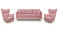 Produkt: Zestaw skandynawski sofa 2 fotele Lahti/Denver Różowy