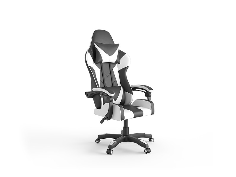 Produkt: fotel gamingowy biało-czarny Modena