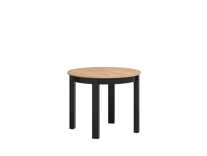 Produkt: stół rozkładany Bernardin okrągły dąb artisan/czarny