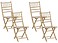 Produkt: Zestaw 4 krzeseł drewniany złoty MACHIAS
