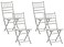 Produkt: Zestaw 4 krzeseł drewniany srebrny MACHIAS