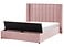 Produkt: Łóżko welurowe z ławką skrzynią 140x200 różowe