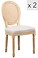 Produkt: Zestaw 2 krzeseł drewno/plecionka jasnoszare tkanina