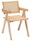 Produkt: Krzesło plecionkowe z drewnianymi podłokietnikami