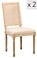 Produkt: Zestaw 2 krzeseł drewno/plecionka beż tkanina
