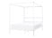 Produkt: Łóżko metalowe 140 x 200 cm z baldachimem białe