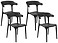 Produkt: Zestaw 4 krzeseł do jadalni plastikowe czarny