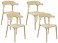 Produkt: Zestaw 4 krzeseł do jadalni plastikowe beżowy