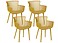 Produkt: Zestaw 4 krzeseł do jadalni plastik żółty