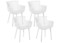 Produkt: Zestaw 4 krzeseł do jadalni plastik biały