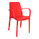 Produkt: Krzesło Ginevra z podłokietnikami czerwo z tworzywa